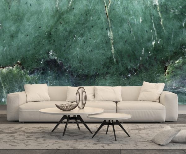 Modern white sofa in a living room
